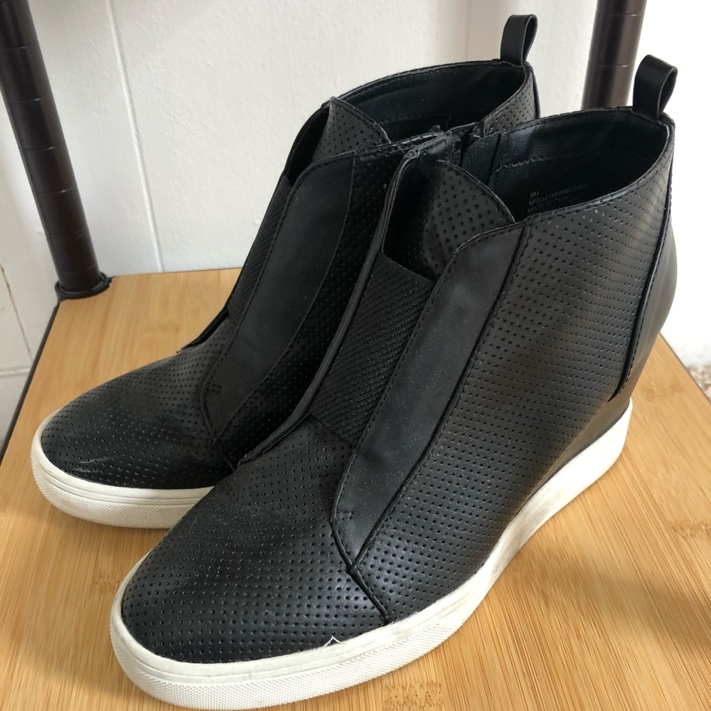 Black Wedge Sneaker